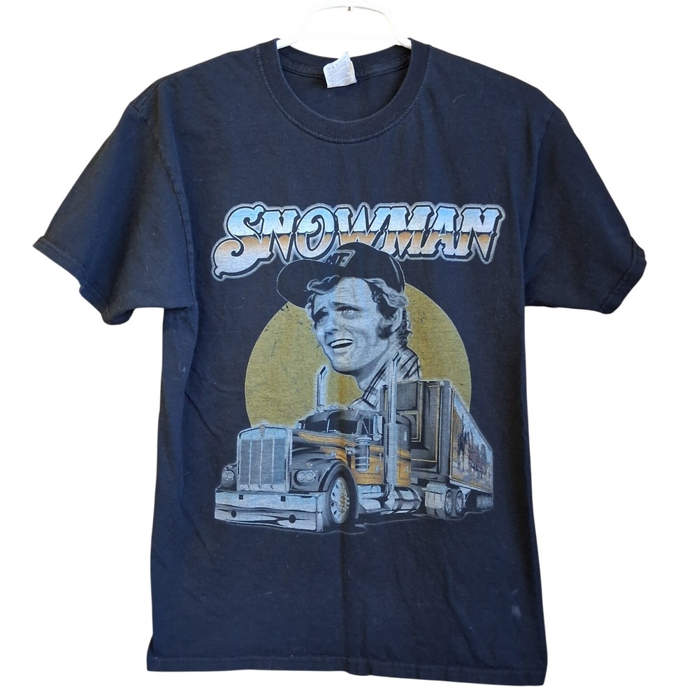 Smokey and the Bandit Jerry Reed "Snowman" Graphic Tee Black Small Faded GUC